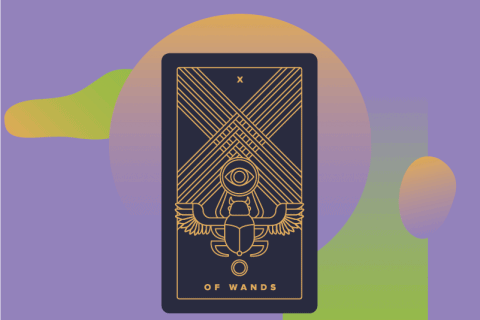 Değnek Onlusu Tarot Kartı - Ters ve Düz Anlamı