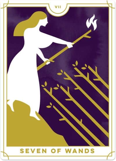 Değnek Yedilisi Tarot Kartı - Ters ve Düz Anlamı